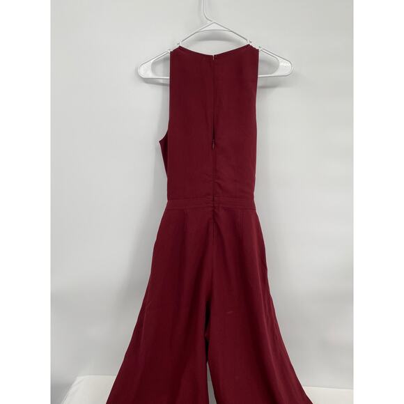 Joie Jumpsuit Mairead Garnet Wide Leg Capri Wrap Tie Open Leg Size 0 NEW - Picture 10 of 16